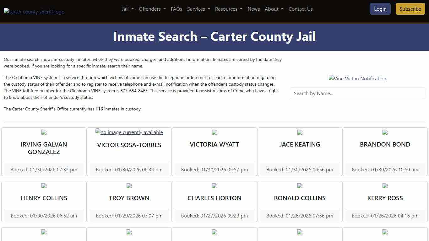 Inmate Search County Sheriff's Office