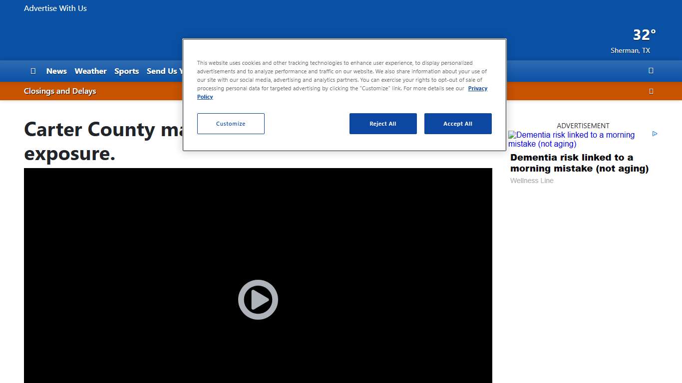 Carter County man arrested, accused of indecent exposure.